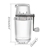 Household Manual Ice Crusher Transparent Multi-Purpose Hand Shaved Ice Machine V1370-AZ4-19674