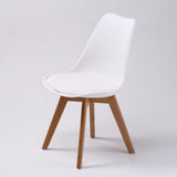4X Retro Dining Cafe Chair Padded Seat WHITE V274-FT-J900-WH4