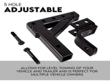 Towbar Adjustable Drop Tow Bar Ball Mount Tongue Hitch Trailer Car 3500KG 50mm V379-TOWBAR16PR