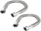 (Pack of 2) 24-inch 1" FIP X 1" FIP Flexible Stainless Steel Corrugated Hose Connector for Water V1258-DP02-C-2398