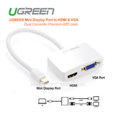 UGreen Mini Display Port to HDMI & VGA Dual Converter Premium ABS case V28-ACBUGNMINIDPHDMIA