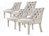 4X French Provincial Dining Chair Oak Leg AMOUR CREAM V274-FT-FC8443-CR4