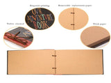 29*19CM 2 Pcs Vintage DIY Scrapbook Photo Album - Our Adventure Book for Travel and Memories V888-ELOSUNG13917