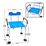 Orthonica Height-Adjustable Aluminium Commode Shower Chair with Armrests Backrest Armrests Soft SHC-MAS-ALU-17L