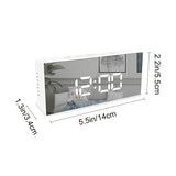 LED Mirror Desk Clock with Snooze Function & Temperature Digital Alarm Clock, Large LED V1102-ZMNZLED001