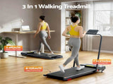 Everfit Treadmill Electric Walking Pad Incline Under Desk 380mm Grey TMILL-380H-INC-GR