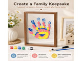 Wooden Transparent Handprint Frame DIY Craft Keepsake Kit Acrylic Boards Paint Pens Shadow Box V1366-AZ2-W-11138