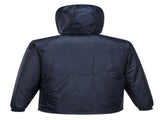 HUSKI STRATUS RAIN JACKET Waterproof Workwear Concealed Hood Windproof Packable - Navy Blue - S V563-918032-STRATUS-NAVYBLU-S