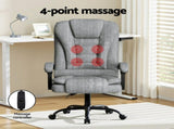 Artiss Executive Office Chair 4-Point Massage Adjustable Ergonomic Recline Back MOC-C-FZ23-4P-GR