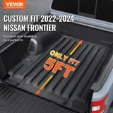 Truck Bed Mat Fit 2022-2024 Nissan Frontier TPE Truck Bed Liner Accessory V952-TPEKCCCDTPERAC64QV0