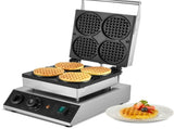 Commercial Maker, 4PCS Round Baker Machine,1750W Non-Stick Stainless Steel Belgian V952-SYBLSHFBJDPF0EHRRV3
