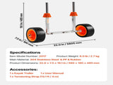Kayak Cart, 113.4 kg Load Capacity, Canoe Cart Dolly with 19.1 cm Solid Rubber Tires & Kickstand, V952-CZSPHTTC8INC8AUKV001V0