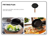1Set Nonstick Egg Frying Pan Long Handled Oil Skillet with Stove Rack Assorted Colors V1369-AZ3-W-17421
