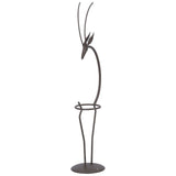 Deer Shape Wrought Iron Plant Stand Transparent Glass Hydroponic Plant Vase for Living RoomType B V1294-YM0710-3111210273512