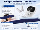Home and Travel Sleep Aid Bundle - White Dual Mode CES Microcurrent Sleep Aid Device and Blue V888-ELOSUNG53641