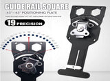 Adjustable Angle Guide Rail Square for Track Saws with 19-Position Stop from -45&deg to 45&deg, T-Shape V1341-ZY-DZM638UM-BLACK