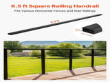 198 cm Stainless Steel Handrail, Rectangular Top Stair Deck Hand Rail for Outdoor/Indoor Steps with V952-LGFS65FT1JZ3355L3001V0