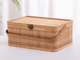 Bamboo Woven Fruit Basket Woven Basket Khaki 1Pack for Packing V1370-AZ4-14546