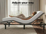 Artiss Double size bed frame & Giselle Bedding Double Mattress Combo, adjustable bed Base for EAB-8183-PURE-20-D