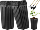 50 Pcs 12" Tall Tree Pots Plastic Deep Nursery Pots Tall Nursery Tree Pots Plant Deep Seedling Pots, V1258-DP02-WO-410
