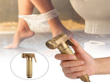 Vintage Brass Handheld Bidet Sprayer Spray Head Bracket Hose Kit Bathroom Accessories V1294-YM0901-3112200054011