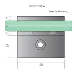 120cm Wall to Wall Frameless Shower Screen with Chrome Brackets and SS Hinges, Round Knob Handle V63-854711