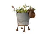 Rusty Sheep Planter W Galv Pot 31x34cm V637-71607SHP