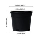 Black Nursery Pots 3 Gallon, Thick Planters with Drainage Holes for Gardening, Flowers, Vegetables V1366-AZ2-W-16509