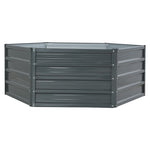 Green Fingers 2x Garden Bed 130x130x46cm Planter Box Raised Container Galvanised GARDEN-ALUMGR-13-FC2