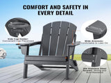 Adirondack Chair Plastic, Set of 2 All-Weather Portable Folding Fire Pit Chair, Outdoor Adirondack V952-SLADLDKYHSKZUB86TV0