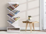 Artiss Tree Bookshelf 7 Tiers - ECHO White FURNI-E-SHELF-7T-WH