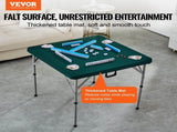 Mahjong Table, Fold-in-Half 4 Player Card Table with Wear-Resistant Green Tabletop, Portable V952-SDMJZBSWZDSTQ0FNSV0