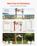 VEVOR Artificial Wedding Arch Flowers Kit Orange With 2 Pcs Flowers 2 Pcs Drapes V952-HLGMHTJ4JTCS7O0MFV0