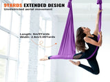Aerial Silk & Yoga Swing, 8 m Length, Aerial Yoga Hammock Kit with 100gsm Nylon Fabric, Full Rigging V952-DCK822X28MSZR9A6KV0