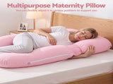 Giselle Bedding Pregnancy U Shaped Full Body with 100% Cotton Jersey Cover Maternity PILLOW-MAT-U-COT-PK