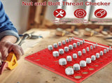 Nut and Bolt Thread Checker Aluminum Alloy 34 Thread Identifier Gauge Precise Inch and Metric Screw V1369-AZ3-W-12553