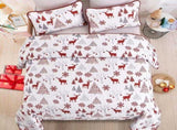 Snowflake Pattern nordic Christmas Queen Bedspread Set V745-AC080444Q13U