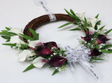 White Calla Lily Wedding Gar Small Wreath for Home Doors V1370-AZ4-23694