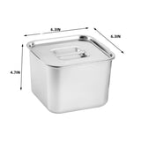 QZS Condiment Container,6.3x4.7" Stainless Steel Dipping Sauce Dish for Home,Stainless Steel V1189-WXFWAL-20260319-00386