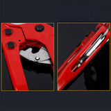 63mm PVC Pipe Cutter Plumbing Stailess Steel Blade Ratchet Mechanism Red V1369-AZ3-W-21131