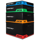CORTEX Soft Plyo Box Modular Stackable 15cm, 30cm, 45cm, 60cm V572-PLYOBOXSOFT-SET