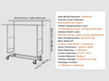 Heavy Duty Clothes Rack, Double Hanging Rod Clothing Garment Rack for Hanging Clothes, Adjustable V952-JYKCYJ4858221BPVDV0