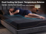 Giselle King Single Cooling Memory Foam Mattress Medium Firm with Gel Comfort 30cm FOAM-C-MFM-H030-KS