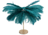 G4 Ostrich Feather Table Lamp Night Light Bedside Light Decoration Lamp for Bedroom Wedding RoomDark V1294-YM0901-3119210093319