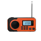 Emergency Radio Solar Hand Crank Portable Rechargeable Battery Powered Orange V1258-DP02-BOL-482