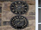 Outside Thermometers for Patio, 13.5 Inch Thermometer Large Numbers Traditional Analogue Dial V1366-AZ2-W-04533