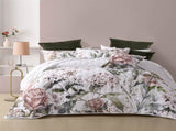 Bianca Lorna White Floral Printed Quilted Bedspread Set King V442-BCA-BEDSPREAD-LORNA-WHITE-KI
