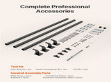 Wall Mounted Stair Handrail, 3665mm Pipe Staircase Handrail, Black Galvanized Aluminum, 32mm Pipe V952-BGSLZYGFS12FAJ1NC001V0