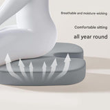 Grey Memory Foam Seat Cushion - 45 x 36 x 7 cm Milk Silk Removable Cover, Portable Chair Pad for V888-ELOSUNG56048-4