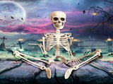 Life Size Posable Halloween Skeleton - 35" Realistic Human Skeleton with Movable Joints for Outdoor V1366-AZ2-W-16567